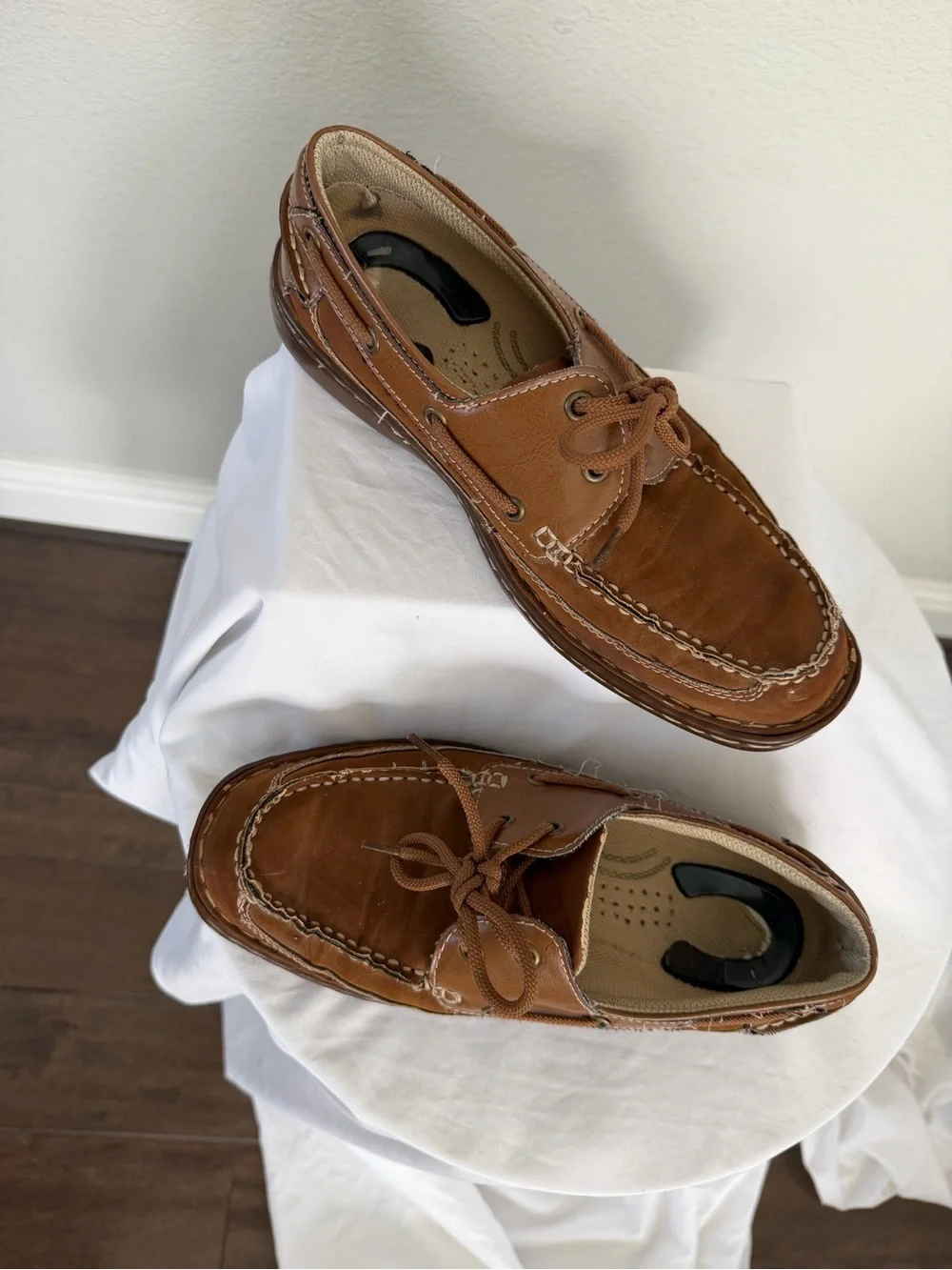 Men's Casual Boat Shoes - Size 8M - Brown Deck Shoes (Style 84001)